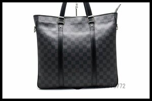 近年モデル希少美中古■LOUIS VUITTON ダミエグラフィット タダオPM レザー トートバッグ ルイヴィトン■1003so26061