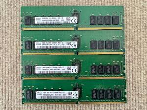 16GB 4枚セット 計64GB SK hynix HMA82GR7CJR8N DDR4 2Rx8 PC4-3200AA ECC REG RDIMM サーバー用メモリ [2052] [PT365]