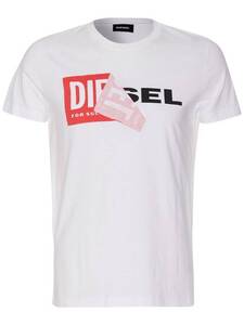 * ラスト２ * 正規品 DIESEL T-DIEGO-QA ディーゼル Tシャツ XL / White *