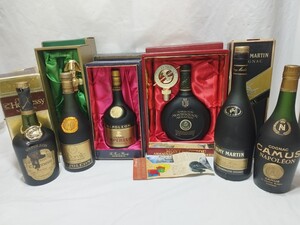 未開栓 洋酒 ６本セット ブランデー コニャック REMY MARTIN Hennessy NAPOLEON L Dorville MONTESQUIOU 他 古酒 コレクション整理