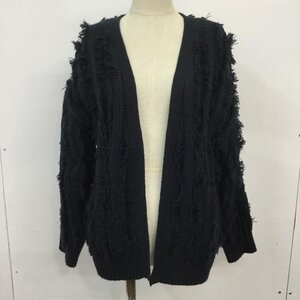 Simplicite 表記無し シンプリシテェ カーディガン 長袖 18-080-700-2040 フリンジニット Cardigan 紺 / ネイビー / 10065867