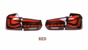 【送料無料】テールランプ レッド ダイナミック LED テールライト ブレーキランプ ウインカー BMW 3シリーズ F30 F35 F80 2013-2018