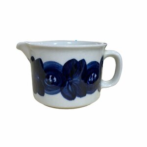 ◆中古品◆ARABIA ANEMONE クリーマー ヴィンテージ アラビア アネモネ ミルクポット 北欧食器 ホワイト×ブルー系 Q55154NC