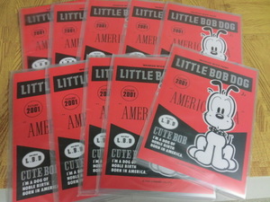 ★LITTLE BOB DOG/下敷き/ファイル/時間割/当時もの/未使用/10枚★赤/希少★レトロ