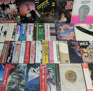 LP/レコードまとめて大量40枚セット/ハードロック/LED ZEPPELIN/RAINBOW/帯 OBI/QUEEN/TANK/METAL CHURCH/WHITESNAKE/RACER X/STRYPERほか