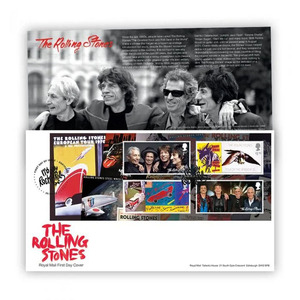 ROLLING STONES ローリング・ストーンズ / 切手 4種 + 予約特典の封筒付き / Stamp Sheet Souvenir + Envelope /結成60周年記念/公式グッズ