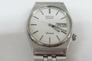 1432/mk/05.21 ◆SEIKO セイコー Chronos クロノス 8123-7130 クォーツ QZ 3針 デイデイトシルバー文字盤　メンズ腕時計　動作品