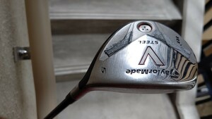 中古 Taylor Made テーラー メイド V スチール stell 5W フェアウェイ ウッド FAIRWAY WOODS ドライバー ヘッド カバー ユーティリティUT