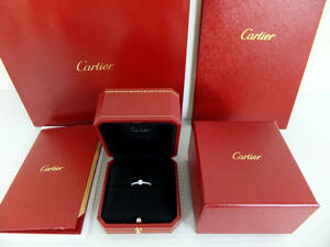 B786 美品 エタンセル ドゥ カルティエ ダイヤモンド リング 9号 0.24ct 指輪 Pt950 プラチナ CARTIER