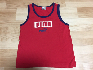 ★美品★PUMA プーマ タンクトップ ランニング 130 赤×紺 ★