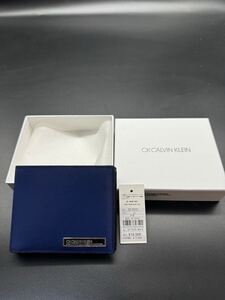 カルバンクライン CK CALVIN KLEIN 牛革 財布 ２つ折りデザイン ネイビー CK18582