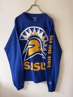 美品　No.3293  US古着　チャンピオン　SJSU  ロンT  M