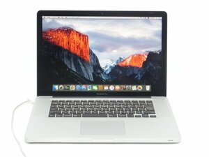 カメラ内蔵/SSD256GB/4GB/中古15.4型 1440ｘ900ノートPC i7　3615QM 2.3Ghz　 MacBook Pro　A1286 Capitan10.11.6　訳あり品