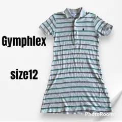 S47【Gymphlex ジムフレックス】12　カットソー ワンピース　ボーダー