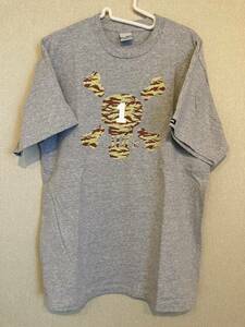 STUSSY CUSTOMADE CAMO SKULL T-SHIRT L USED ステューシー カモフラージュ スカル Tシャツ MADE IN USA