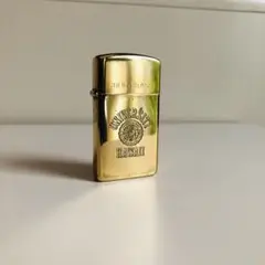 ソリッドブラスハワイ大学スリムZIPPO