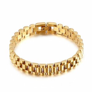 GOLD ゴールド 18k gp プレジデント ブレスレット 高品質 20cm