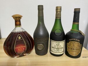 【未開栓】COGNACブランデー まとめて4本 コニャック ナポレオン Napoleon CAMUS HENNESSY 古酒 同梱可 