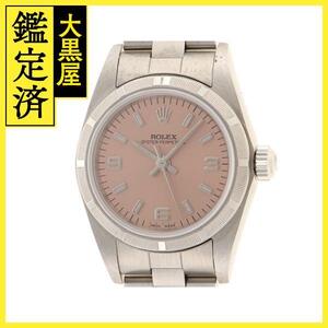 ROLEX ロレックス オイスター パーペチュアル 76030 自動巻き ステンレス レディース 100m ピンク 【432】