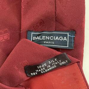 BALENCIAGA(バレンシアガ) 赤ロゴデザインネクタイ