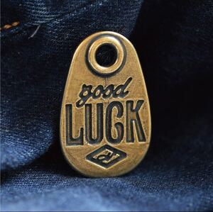 真鍮チャーム GOODLUCK アメカジ キーホルダー ヴィンテージ