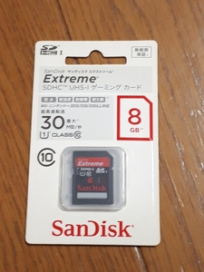 ◆送料無料◆ SDHC UHS-I ゲーミングカード 8GB★防水・耐温度・耐衝撃・耐Ｘ線★SDSDXG-008G-J35★★サンディスク エクストリーム