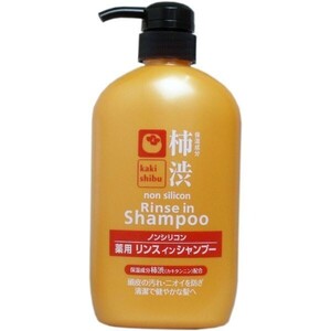 薬用柿渋リンスインシャンプー ノンシリコン薬用リンスインシャンプー 本体 600mL X2本