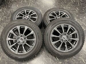 美品！DUNLOP WINTERMAX SJ8 235/60-18 ダンロップAIRNOVAガンメタリックアルミ　ハリアー　RAV4 レクサスNX CR-V エクストレイル等のSUV