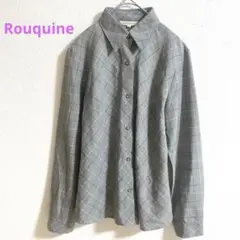 美品♡レア Rouquine ブラウス グレー L ウィンドー ベーン 柄付き