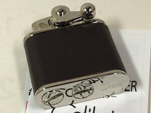 試作モデル Colibri コリブリ 革巻き ブラウン オイルライター308-2008 濃茶/シルバー 銀色 新品