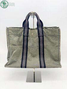 AL0604833　★ HERMES エルメス フールトゥMM ハンドバッグ トートバッグ グリーン系 ファッション アパレル かばん 鞄 現状品