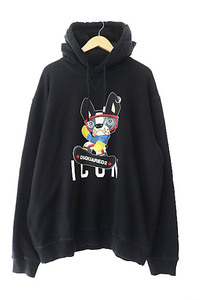 ディースクエアード DSQUARED2 21AW ICON HOODIE CIRO チロ ロゴ プリント アイコン フーディー スウェット プルオーバー パーカー XXXL ブ