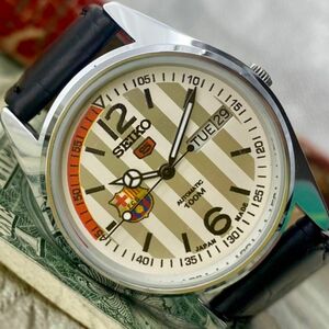 #2168【バルセロナデザイン】★送料無料★ セイコー5 SEIKO5 腕時計 自動巻き ヴィンテージ アンティーク