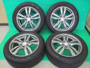 レアマイスター【17×7J+53 5H-114.3】BRIDGESTONE REGNO 215/55R17 埼玉県発 現物確認OK♪4本set エスティマ ヴェゼル オデッセイ 等