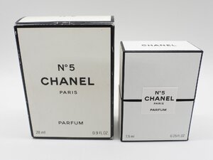 ■【YS-1】 未開封品 香水 ■ シャネル CHANEL ■ NO5 パルファム 28ml 7.5ml ■ フラコンボトル 2点セット まとめ 【同梱可能商品】■E