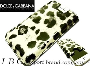 ★DOLCE&GABBANA★ドルガバ iPhone4.4S用レザーケース★牛柄ホワイト白【本物保証】イタリアンカジュアル★芸能人御用達★ハイファッション