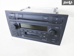 実動外し！！ Audi アウディ 純正 8E A4 後期 カー オーディオ カセット CD プレーヤー デッキ 2DIN 8E0035195B 即納 棚22A