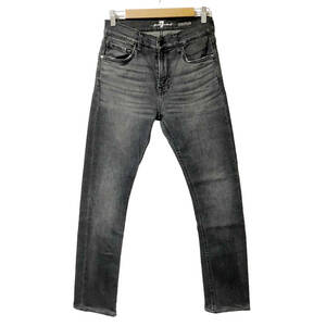 7 for all mankind セブンフォーオールマンカインド PAXTYN ブラック デニムパンツ ユーズド加工 スキニー ストレッチ 28 黒 メンズ A40