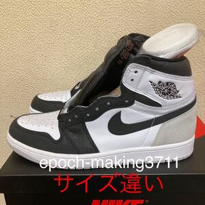 左27cm 右27.5cm 国内正規新品 NIKE AIR JORDAN 1 RETRO HIGH OG BLEACHED CORAL WHITE BLACK ジョーダン 白 黒 グレー 555088-108