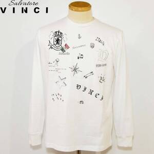 ★VINCI★SALE 長袖Ｔシャツ【白LL】春夏モデル 11150109 ビンチ