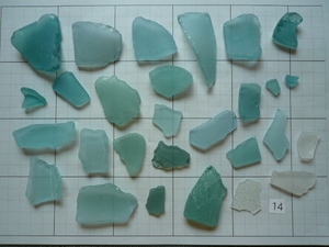 ■シーグラス / Sea Glass■ビーチグラス / Beach Glass■色・サイズいろいろ■和歌山南部の海岸で採取■№14 ： 241g■