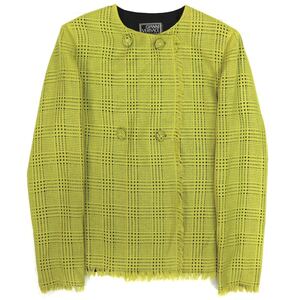 GIANNI VERSACE SS1998 Lime Green Mesh Jacket メデューサボタン メッシュジャケット 98SS 42 ジャンニヴェルサーチ 2407046