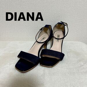 DIANA ダイアナ ヒール サンダル デニム サイズ：23.0cm レディース THR-318