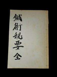 ☆鍼術秘要 全 気絶活法解説あり 柔術 古典鍼灸 漢方医学 和本