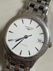 LONGINESロンジン 本物 L4.717.4 フラッグシップ 裏スケ メンズ腕時計 自動巻き AT 稼働品