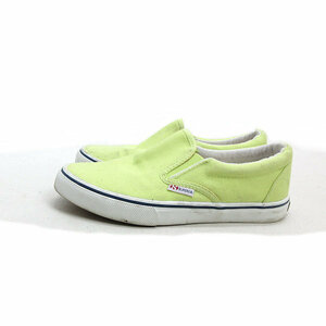 k■【US6】スペルガ/SUPERGA キャンバススリッポンシューズ/スニーカー/黄緑/LADIES■60【中古】