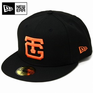 [ 7 5/8 ] NEWERA キャップ ニューエラ 5950 読売ジャイアンツ 59FIFTY 日本球団 応援 13562200 黒 ブラック×オレンジ 