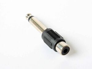 RCA メス to TS標準プラグ 6.3mm オス 変換 延長コネクタ