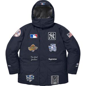 【新品未使用】 21AW 22 新品 SUPREME シュプリーム NEW YORK YANKEES GORE TEX 700 FIL DOWN JACKET ダウンジャケット ヤンキース NAVY S