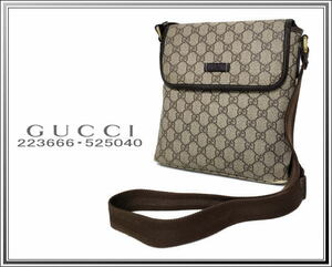 ☆GUCCI/グッチ GGスプリーム GGプラス 斜め掛けショルダーバッグ 223666 525040送料税込み！